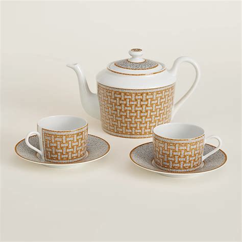 hermes mosaic tea cup|Hermes tea service.